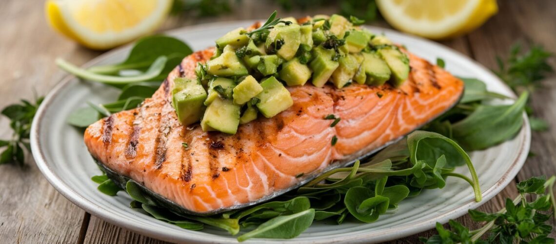 Grilled Salmon with Avocado Salsa