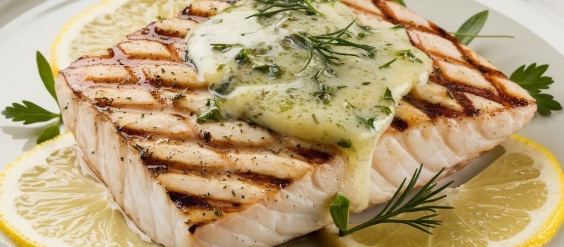 Grilled Swordfish with Lemon Herb Butter