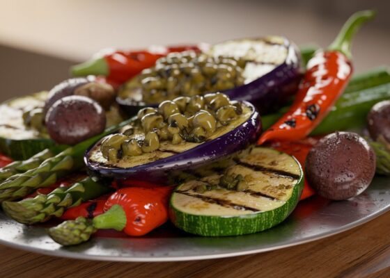 Grilled Vegetables with Olive Tapenade