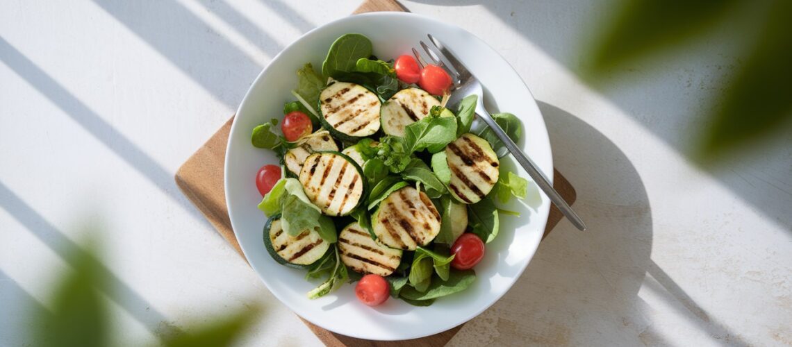 Grilled Zucchini & Halloumi Salad