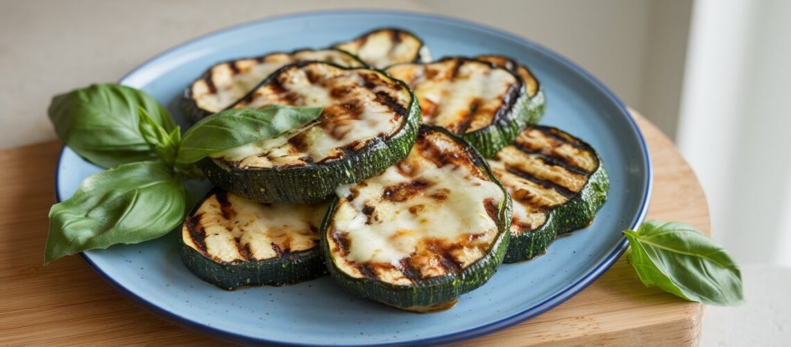 Grilled Zucchini with Vegan Cheese