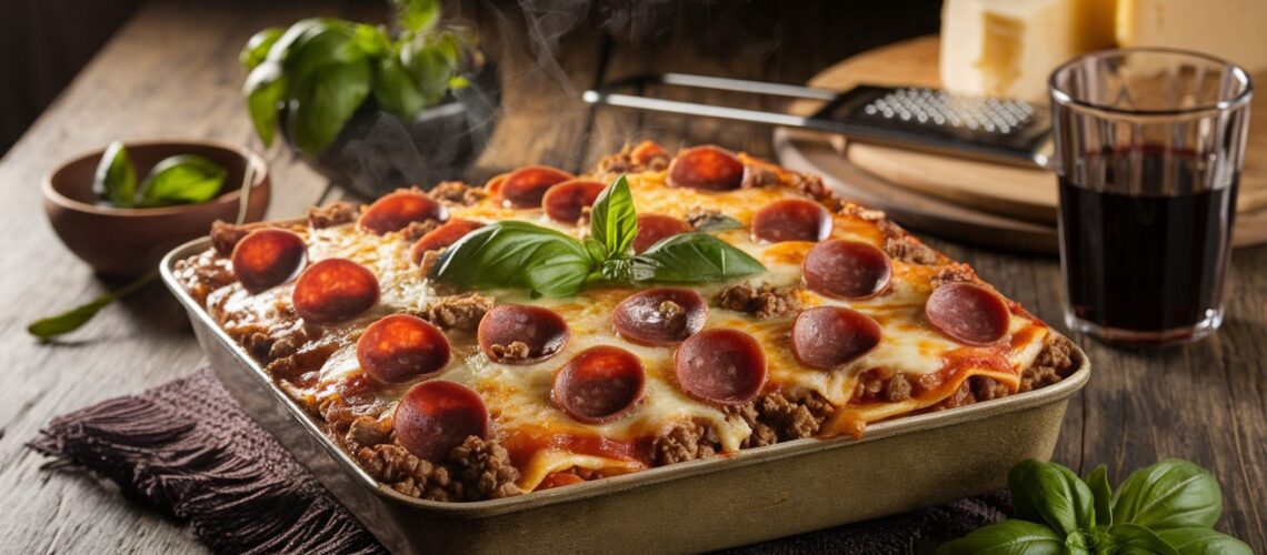 Ground Beef Pizza Casserole