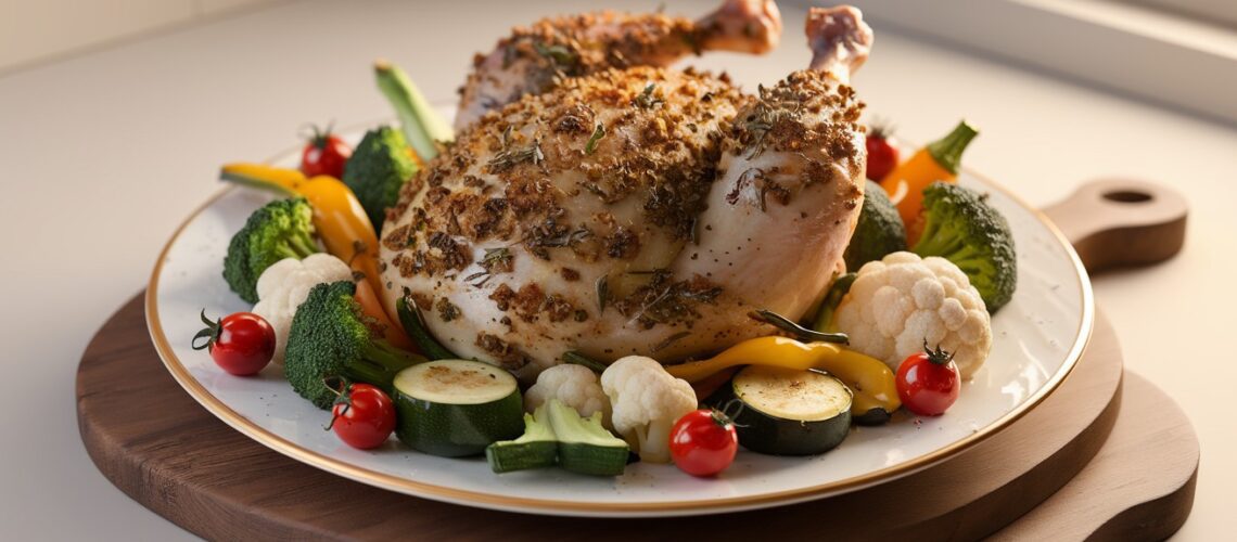 Herb-Crusted Chicken with Roasted Vegetables