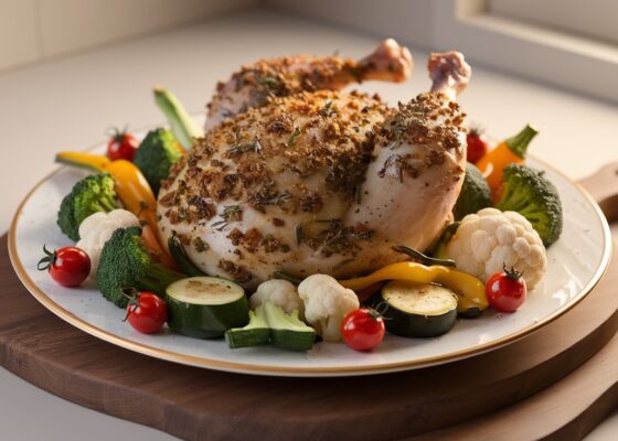 Herb-Crusted Chicken with Roasted Vegetables