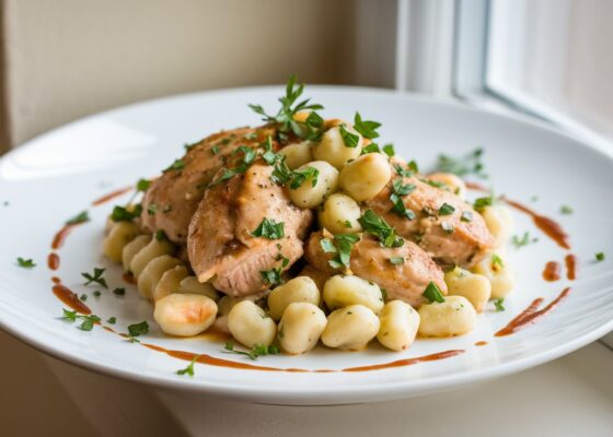 Keto Chicken and Cauliflower Gnocchi Alfredo