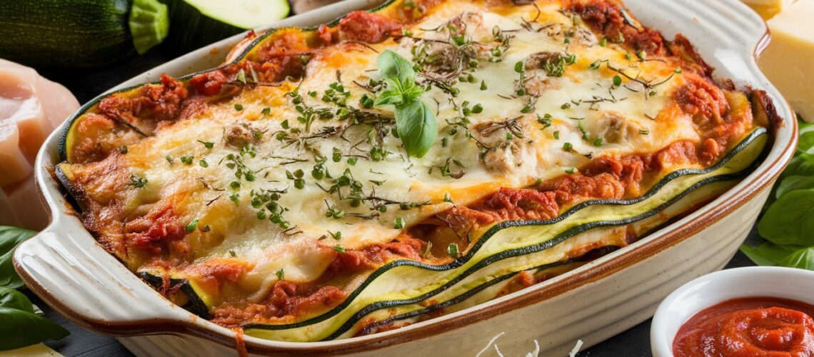 Keto Chicken and Zucchini Lasagna