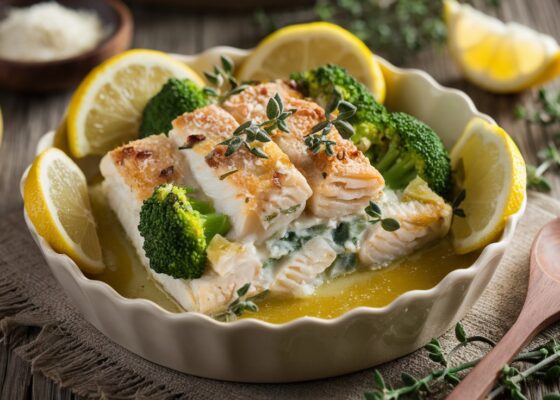 Keto Fish Casserole with Broccoli