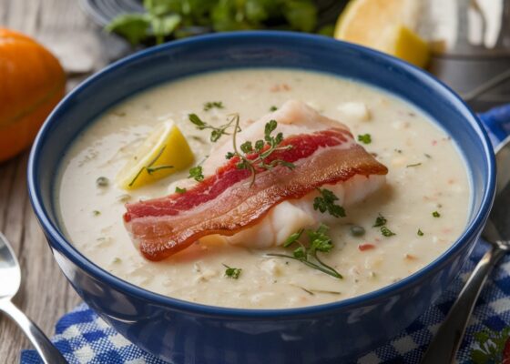 Keto Fish Chowder with Bacon