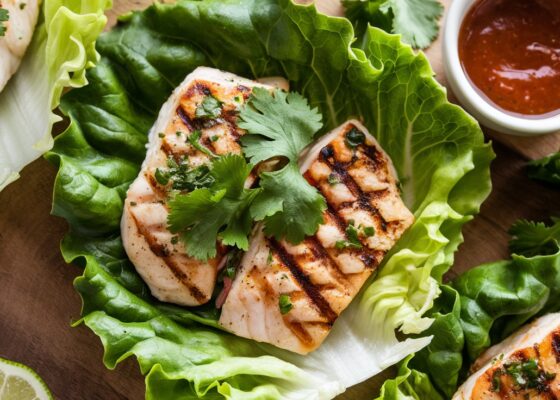 Keto Fish Fajitas with Lettuce Wraps