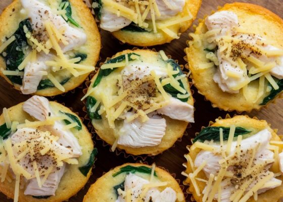 Keto Fish Muffins with Spinach and Cheese