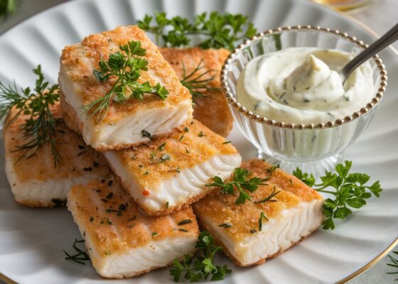 Keto Fish Nuggets with Homemade Mayo