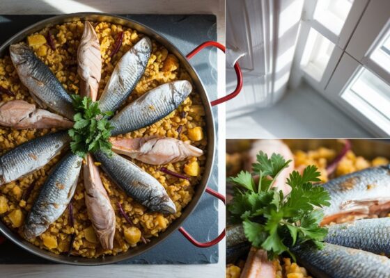 Keto Fish Paella with Cauliflower Rice