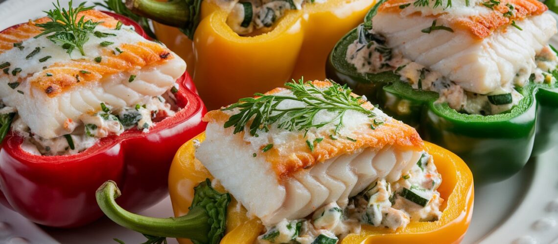 Keto Fish Stuffed Peppers