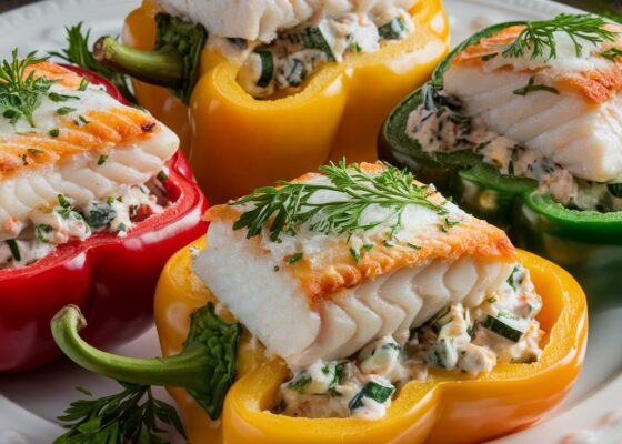 Keto Fish Stuffed Peppers