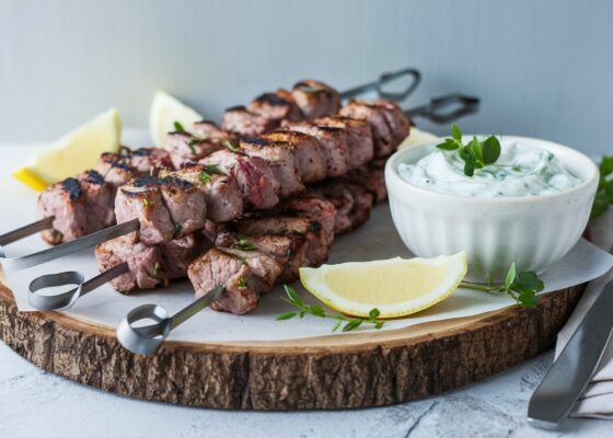 Keto Lamb Kebabs with Tzatziki