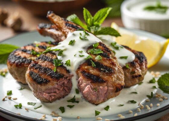 Keto Lamb Kofta with Mint Yogurt