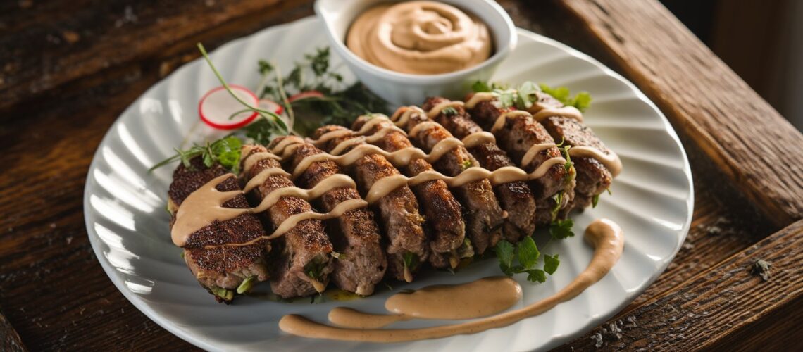 Keto Lamb Kofta with Tahini Sauce