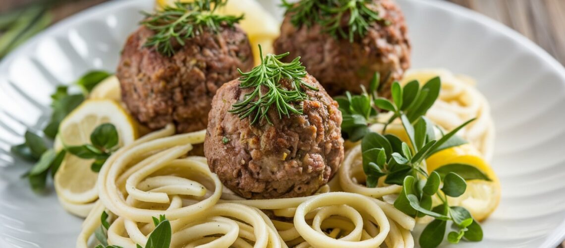 Keto Lamb Meatballs with Zoodles