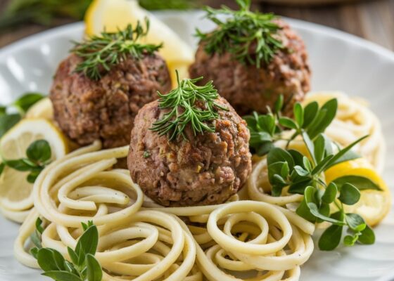 Keto Lamb Meatballs with Zoodles