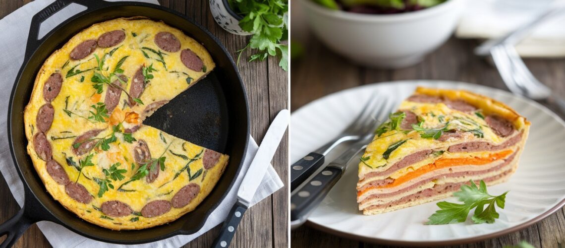 Keto Lamb Sausage Frittata