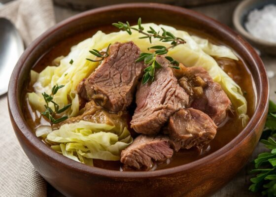 Keto Lamb Stew with Cabbage