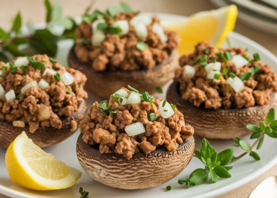 Keto Lamb Stuffed Mushrooms