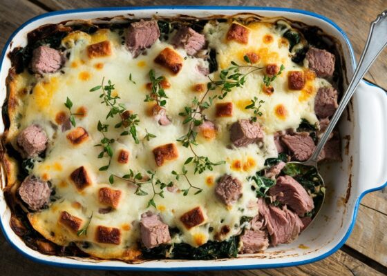 Keto Lamb and Spinach Casserole