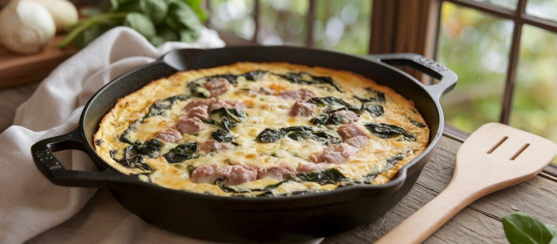 Keto Lamb and Spinach Frittata