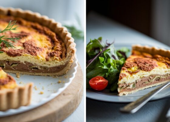 Keto Salmon Quiche with Almond Crust