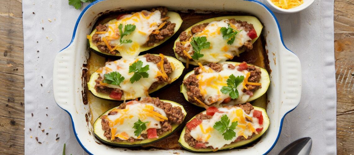 Keto Stuffed Zucchini Boats