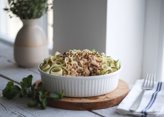 Keto Tuna Casserole with Zucchini Noodles