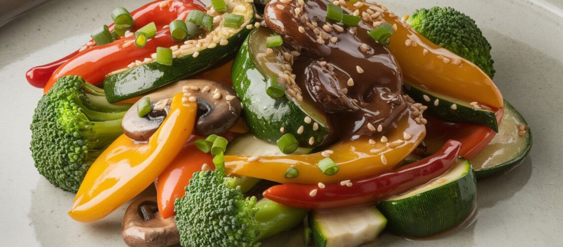 Keto Veggie Stir Fry with Sesame Sauce