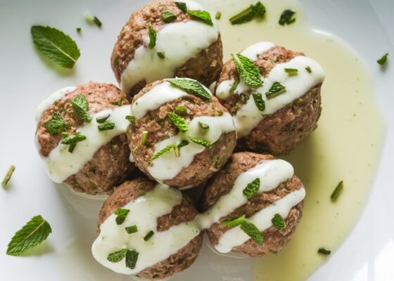 Lamb Meatballs with Mint Yogurt Sauce