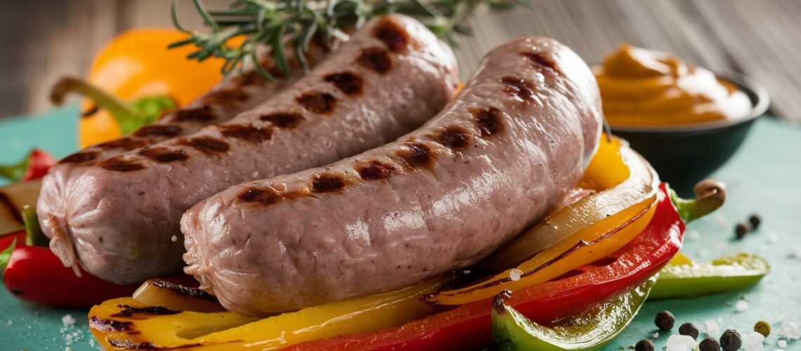 Lamb Sausages with Peppers and Onions