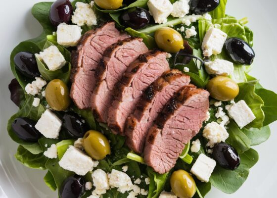 Lamb and Feta Salad with Olives