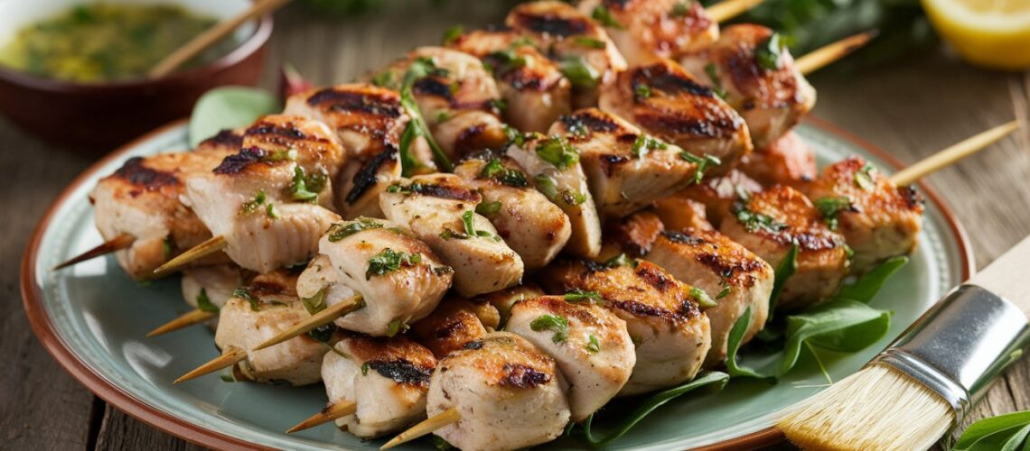 Lemon Herb Grilled Chicken Kebabs