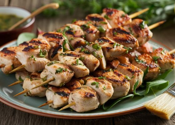 Lemon Herb Grilled Chicken Kebabs