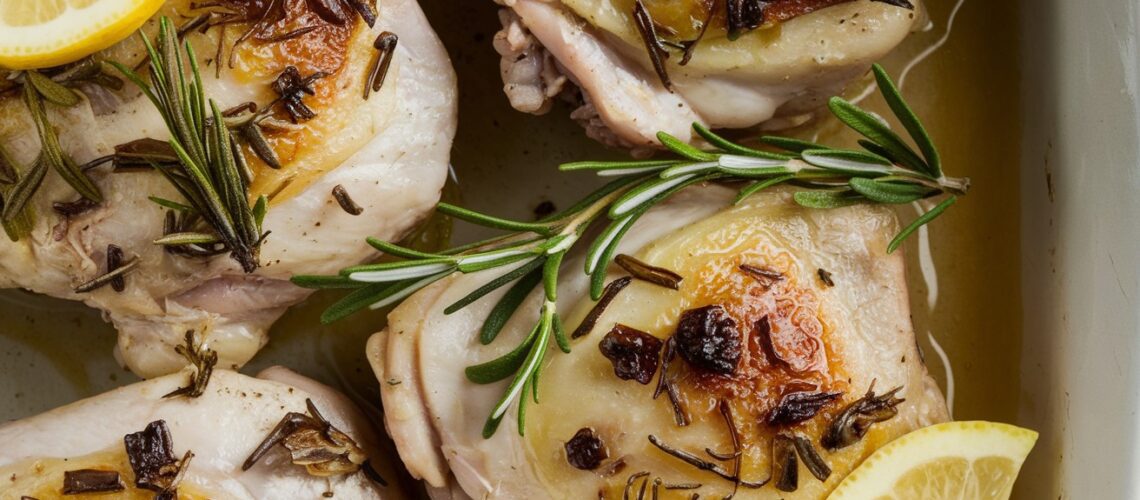 Lemon Herb Roasted Chicken Thighs