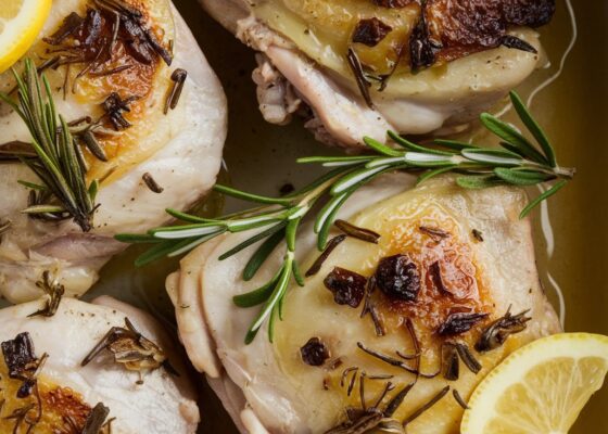 Lemon Herb Roasted Chicken Thighs