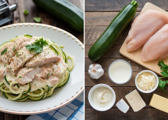 Low-Carb Chicken Alfredo Zoodles