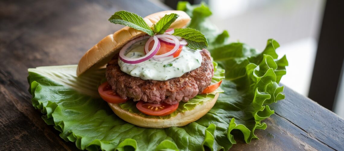 Minted Lamb Burgers