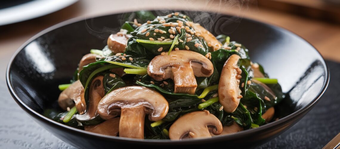 Mushroom and Spinach Stir-Fry