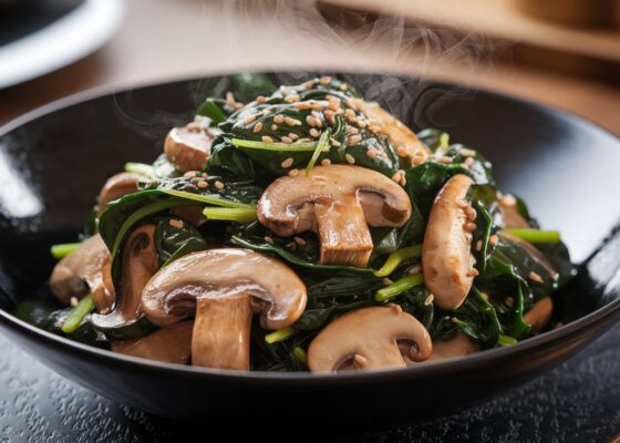 Mushroom and Spinach Stir-Fry