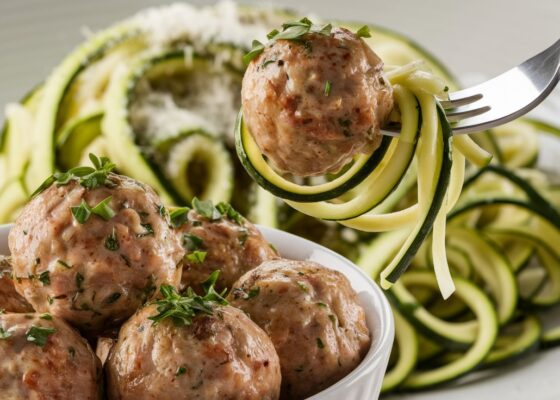 Pork Meatballs with Zoodles