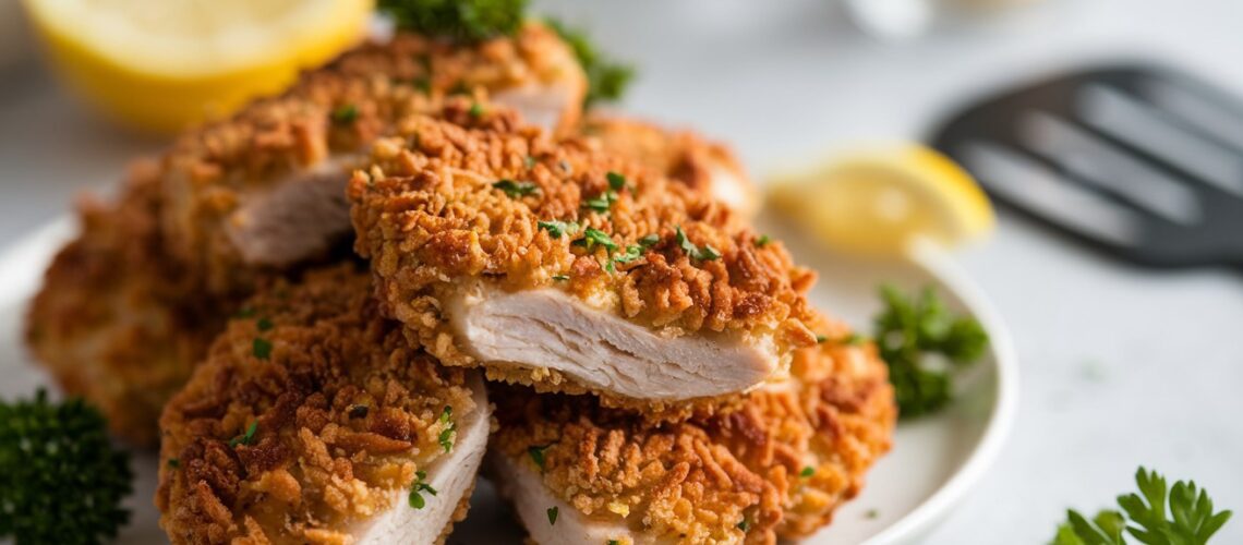 Crispy Keto Pork Rind Crusted Chicken Nuggets Recipe