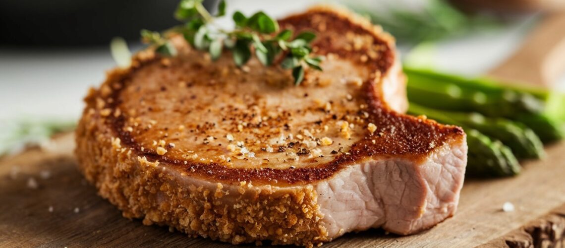 Pork Rind Crusted Pork Chops