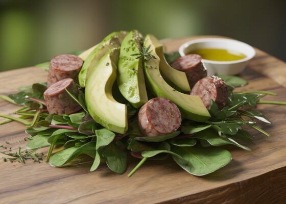 Pork Sausage and Avocado Salad