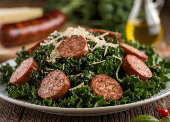 Pork Sausage and Kale Salad