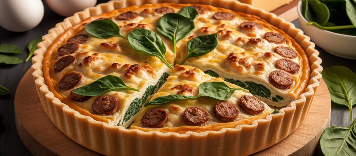 Pork Sausage and Spinach Quiche