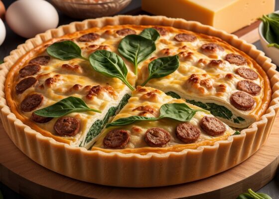 Pork Sausage and Spinach Quiche